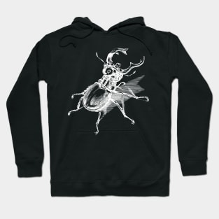 Dramabite Vintage stag beetle illustration Hoodie